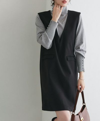 ウールタッチミニジャンパースカート