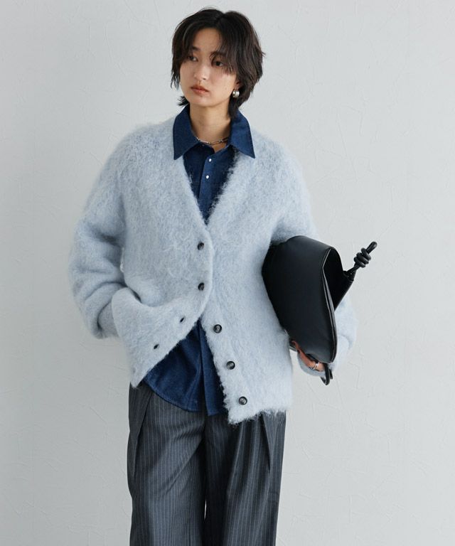 166cm / 杢ライトブルー / M