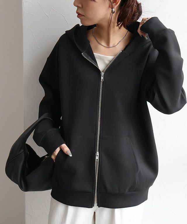 ダンボールスウェットダブルジップパーカー