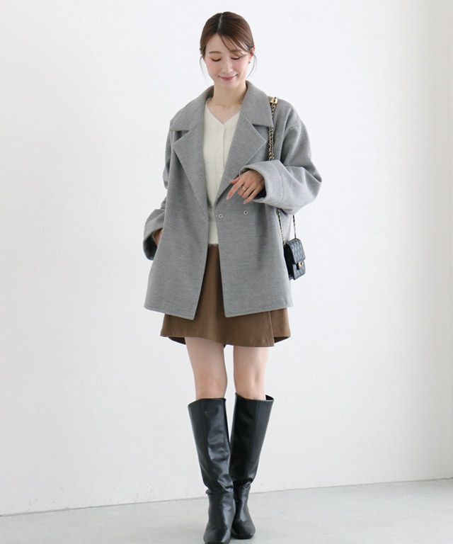 163cm / 杢グレー / M