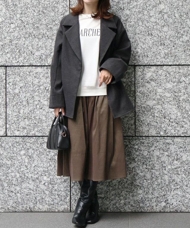 163cm / 杢チャコール / M