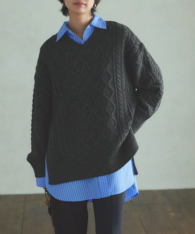 166cm / 杢ブラック / M