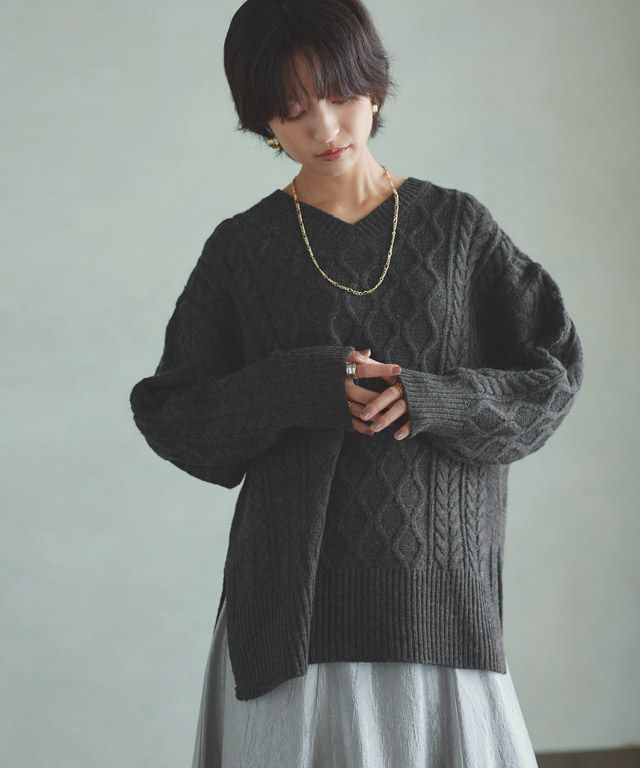 166cm / 杢ブラック / M