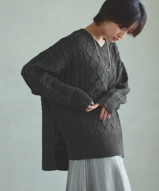 166cm / 杢ブラック / M