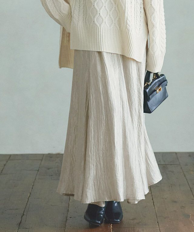 166cm / アイボリー×ライトベージュ / M