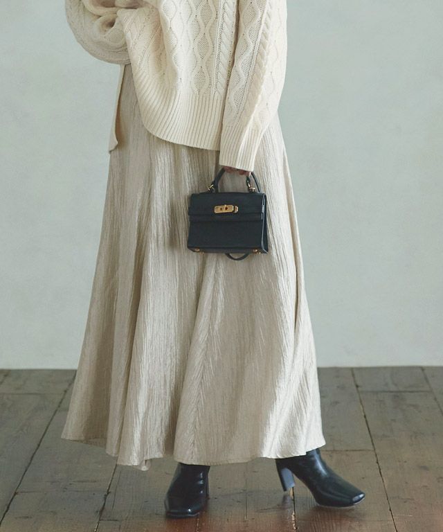 166cm / アイボリー×ライトベージュ / M