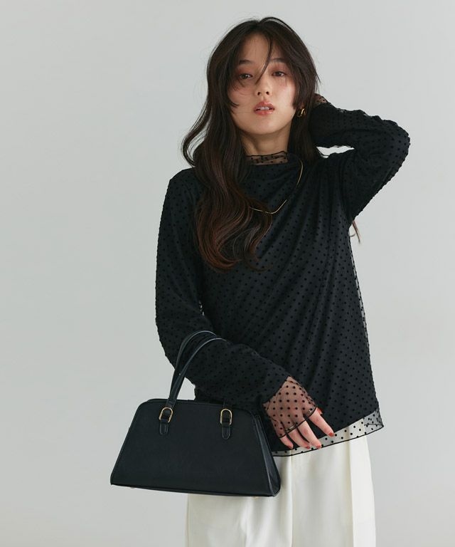 160cm / ドット / ブラック / M