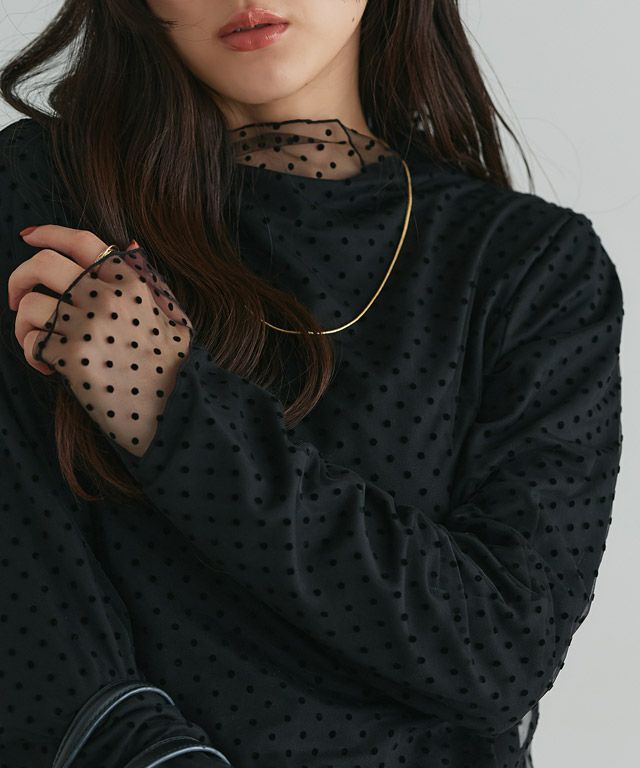 160cm / ドット / ブラック / M