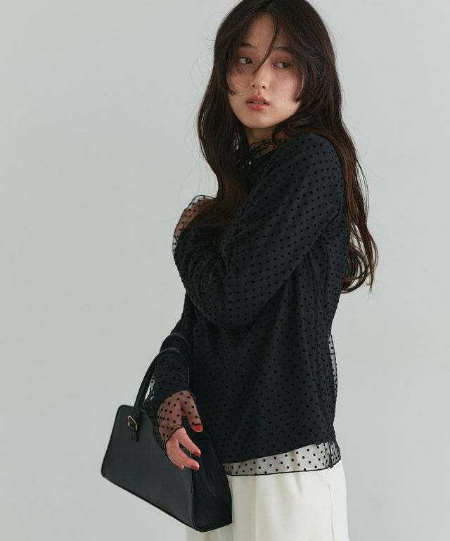 160cm / ドット / ブラック / M