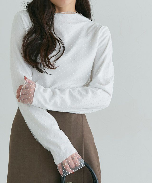 160cm / ドット / オフホワイト / M