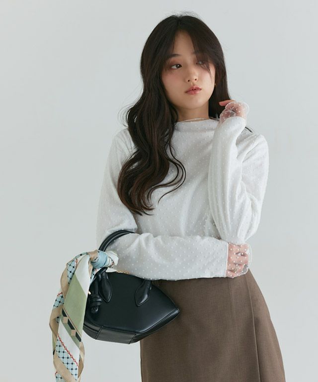 160cm / ドット / オフホワイト / M