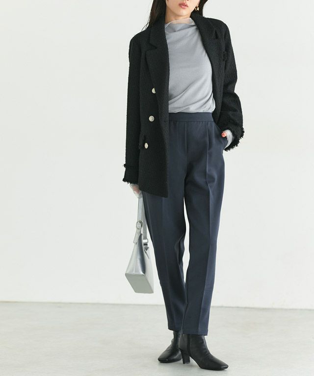 160cm / ラメ / シルバーグレー / M