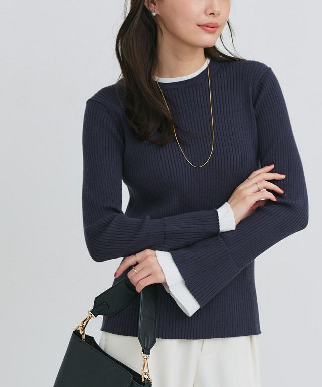 167cm / ネイビー×オフホワイト / M