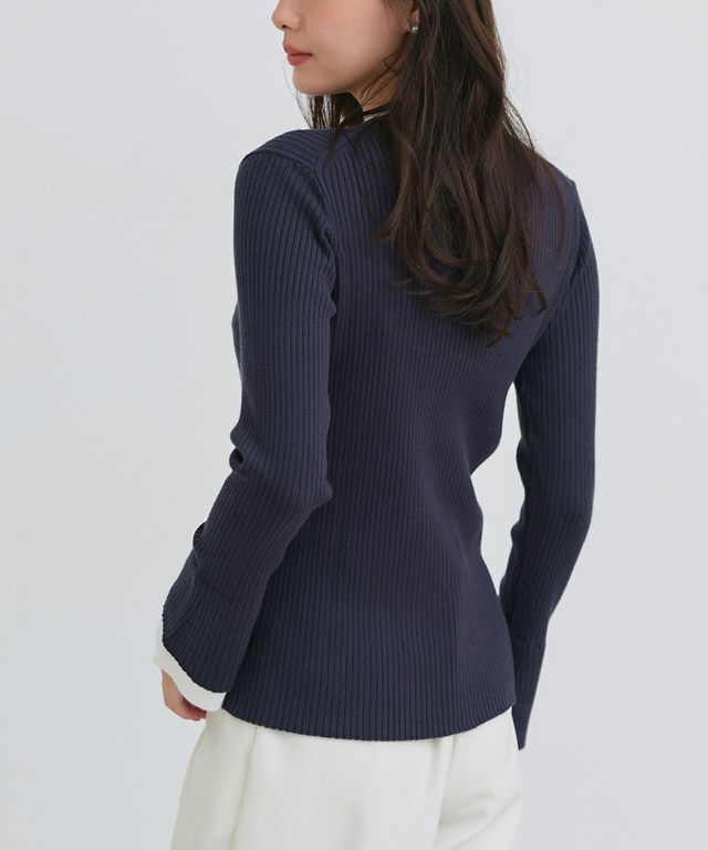 167cm / ネイビー×オフホワイト / M