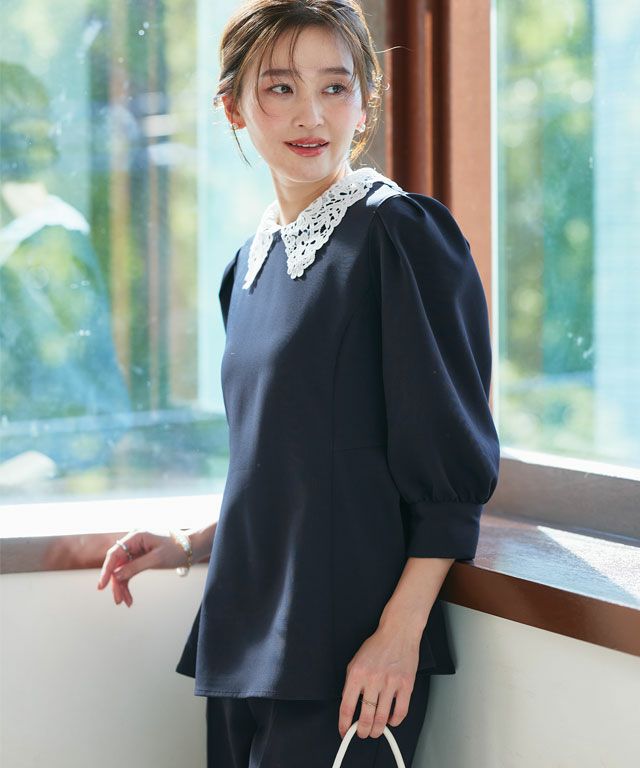 166cm / レース / ネイビー / M