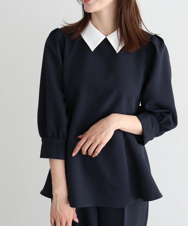 163cm / 無地 / ネイビー / M