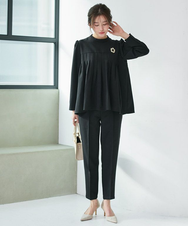 2000円クーポン対象】【予約】タックプリーツフレアセットアップ◇送料