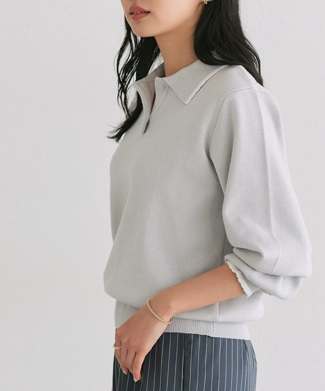 162cm / グレー×オフホワイト / M