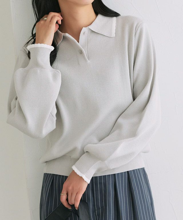 162cm / グレー×オフホワイト / M