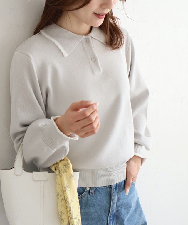 163cm / グレー×オフホワイト / M