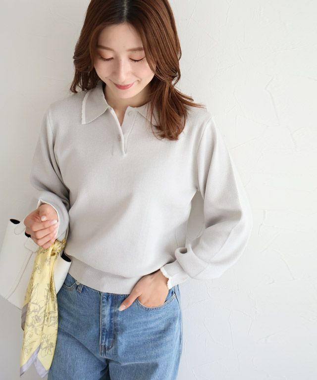 163cm / グレー×オフホワイト / M