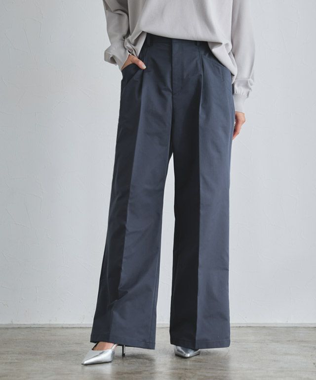 [RASW]エステルツイルハイウエストワイドパンツ