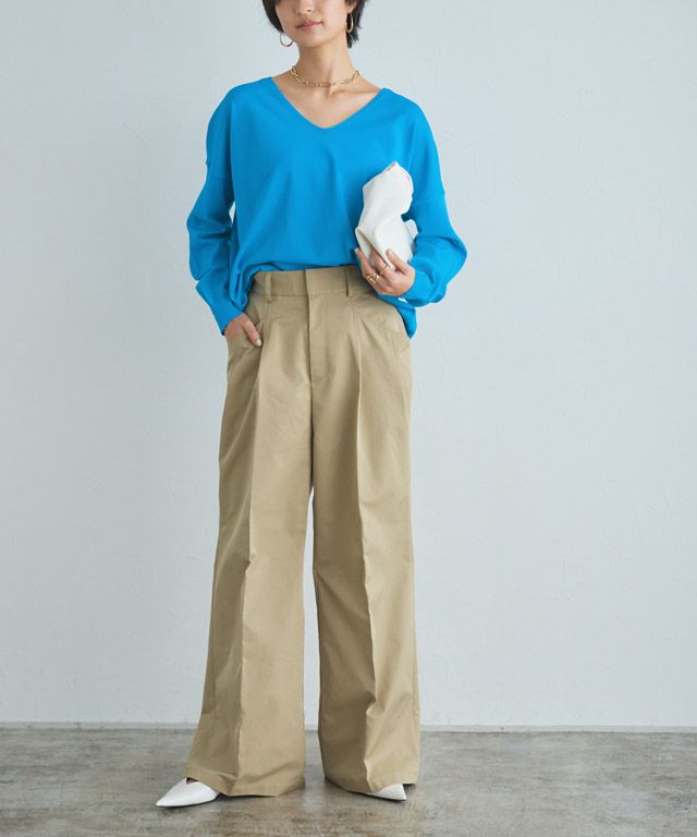 166cm / ターコイズ×ベージュ / M