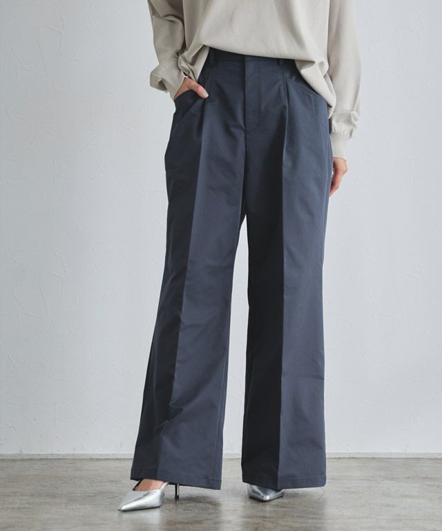 166cm / ライトグレージュ×ダークネイビー / M