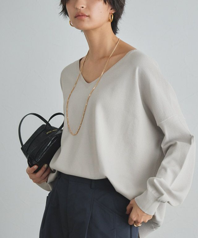 166cm / ライトグレージュ×ダークネイビー / M