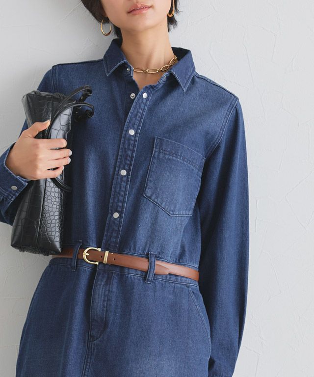 166cm / ブルー×グレージュ / M