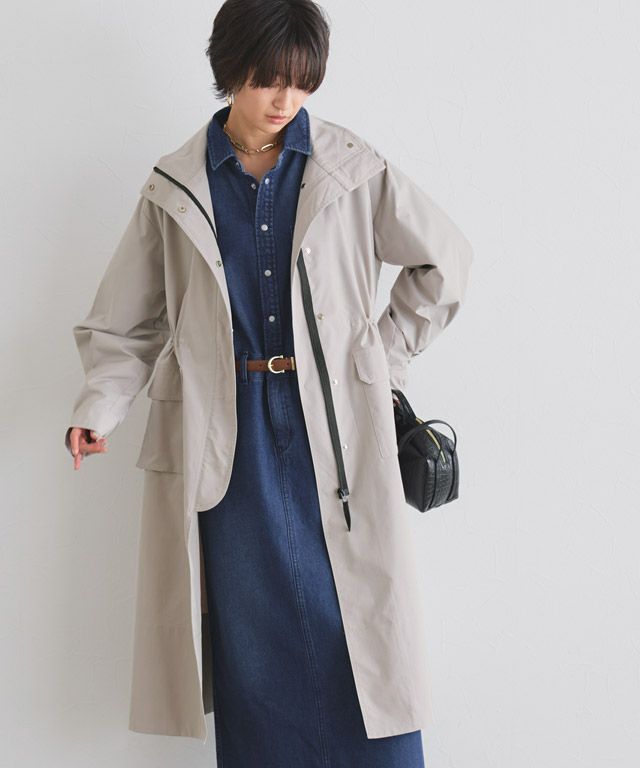 166cm / ブルー×グレージュ / M