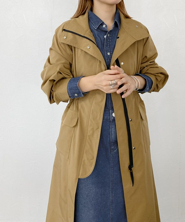 160cm / ブルー×キャメルベージュ / M