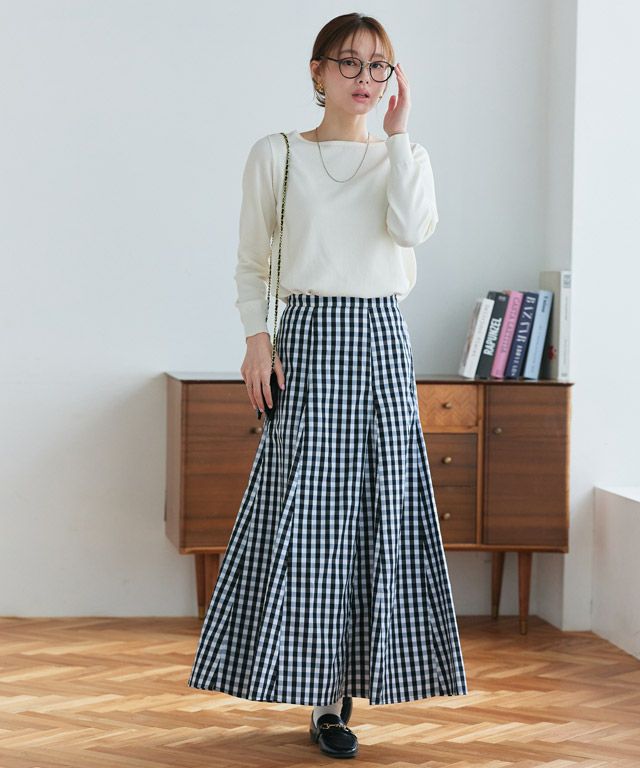 167cm / オフホワイト / ボートネック / M